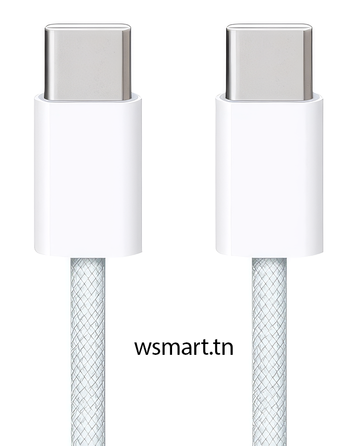 Câble Chargeur Apple Type-C Vers Type-C Blanc (Master Copie)
