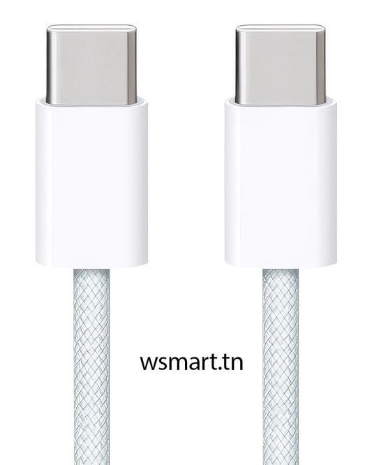 Câble Chargeur Apple Type-C Vers Type-C Blanc (Master Copie)