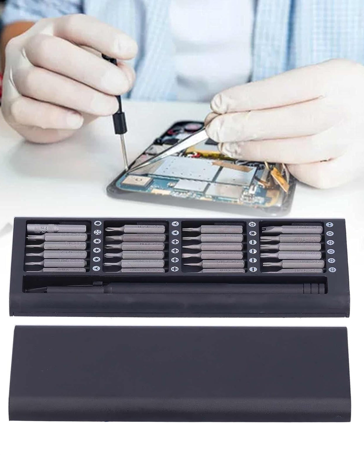 Kit de tournevis 24 en 1 avec bits magnétiques